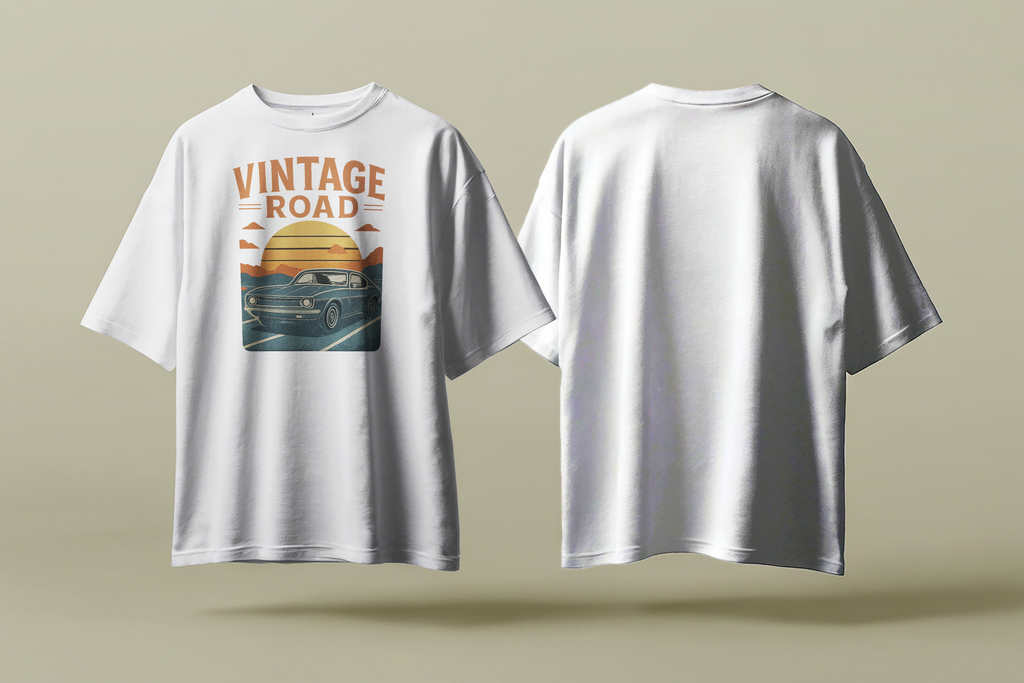 Vintage Road Half-Sleeve T-Shirt
